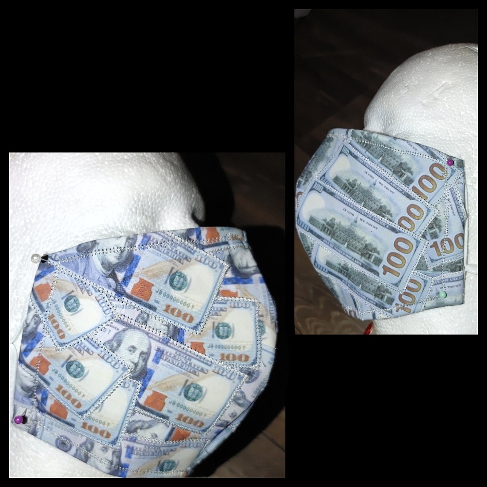 $100 Blueface Bill Money Mask